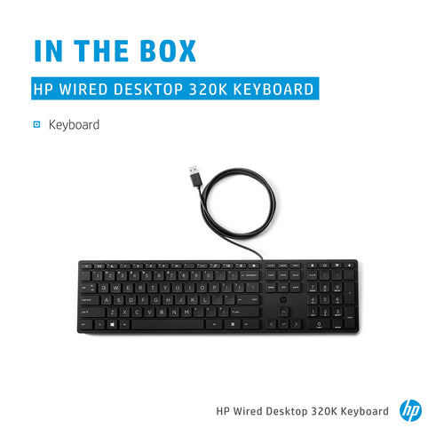 HP Wired Desktop 320K Keyboard HP Wired Desktop 320K Keyboard